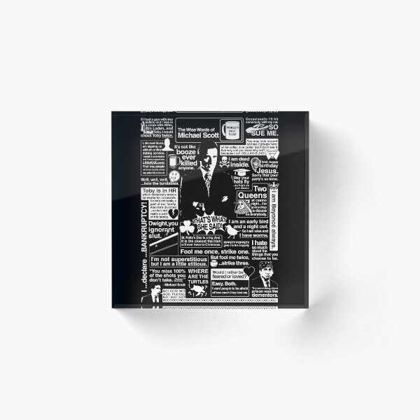 The Wise Words of Michael Scott Acrylic Block