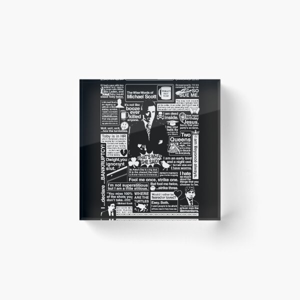 The Wise Words of Michael Scott Acrylic Block