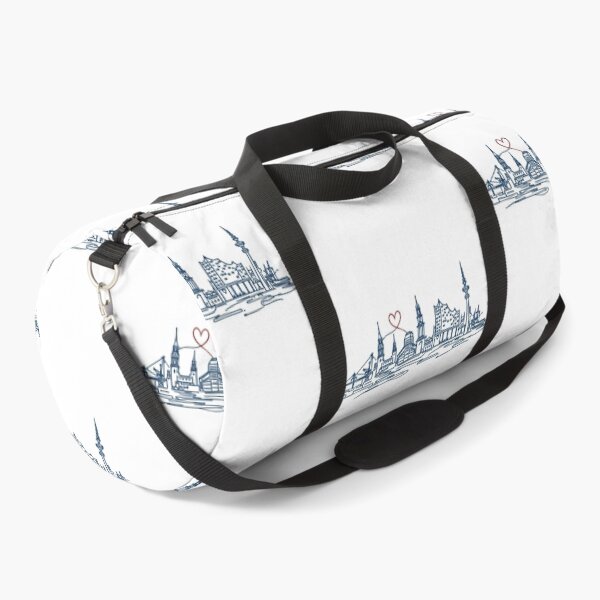Item preview, Hamburg Skyline – Modern One Line Art Heart designed and sold by Pineapple-Tree.