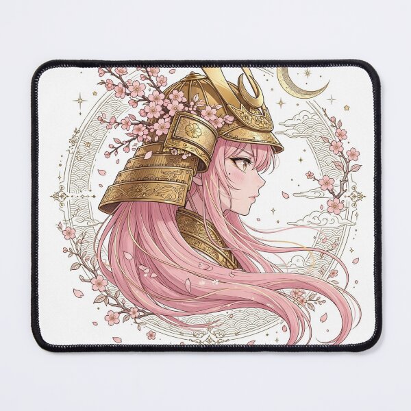 Item preview, Flower But Blade - Pink Hair Samurai Girl Cherry Blossom Anime Aesthetic designed and sold by zwnexura.