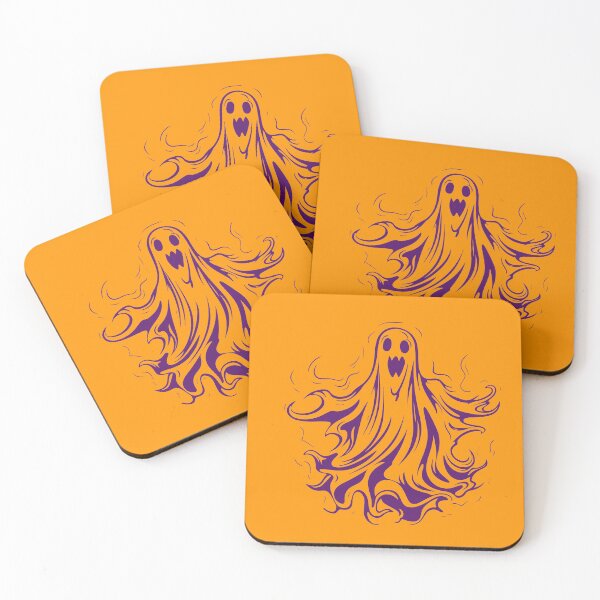 Item preview, Spooky Purple Ghost Floating Silhouette Halloween Aesthetic Art designed and sold by SolutionsArt.