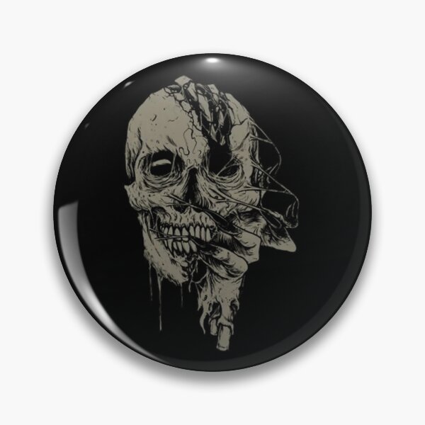 Item preview, Grungy Dark Horror Gothic Skull Melting Art designed and sold by SusanKohl.