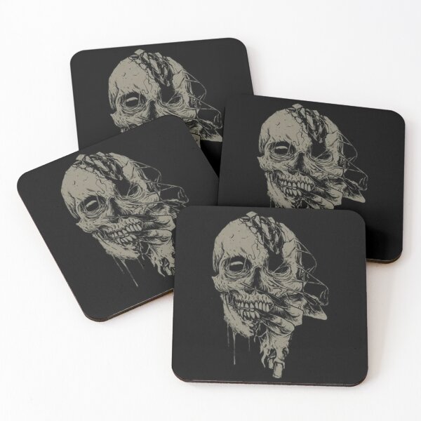 Item preview, Grungy Dark Horror Gothic Skull Melting Art designed and sold by SusanKohl.