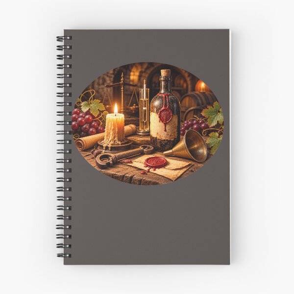 Item preview, Vintage Wine Cellar Still Life - Medieval European Wine & Vineyard Heritage designed and sold by CzipipitoStudio.