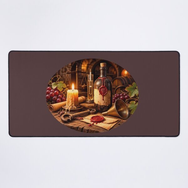 Item preview, Vintage Wine Cellar Still Life - Medieval European Wine & Vineyard Heritage designed and sold by CzipipitoStudio.