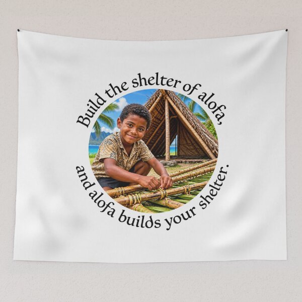 Item preview, Samoa Love Chiasmus Proverb - Build the shelter of alofa | Island Wisdom Art designed and sold by ShakaLife.org.