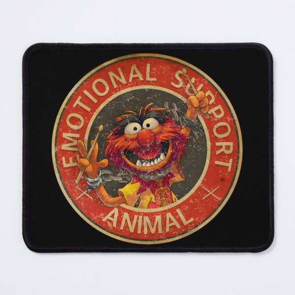 Item preview, Emotional Support Animal Funny Drummer Monster Badge designed and sold by EruvynStudiose.
