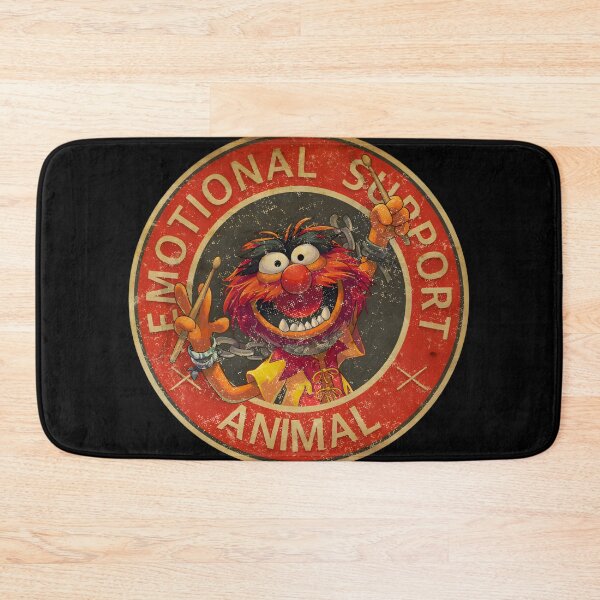 Item preview, Emotional Support Animal Funny Drummer Monster Badge designed and sold by EruvynStudiose.