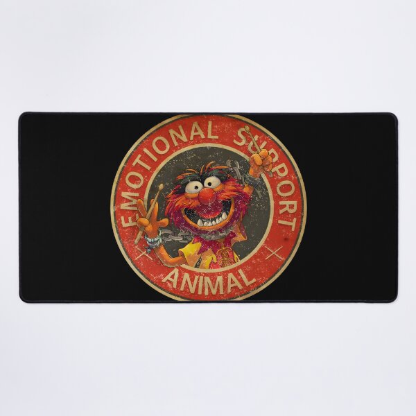 Item preview, Emotional Support Animal Funny Drummer Monster Badge designed and sold by EruvynStudiose.