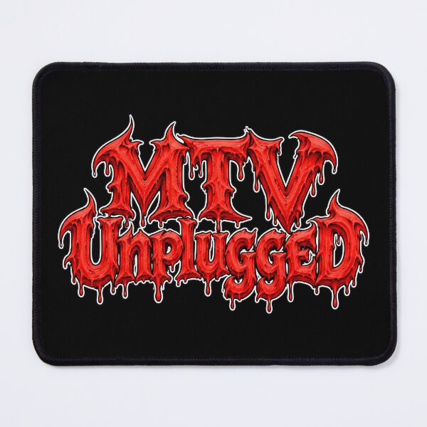Item preview, MTV Unplugged Red Gothic Music Typography designed and sold by TripleFour444.