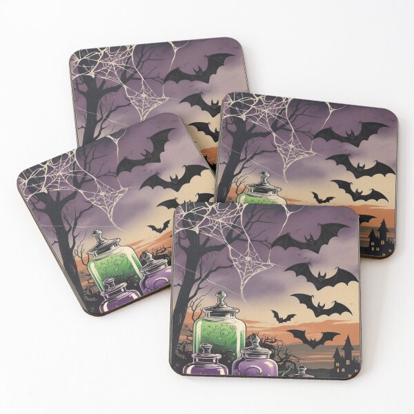 Item preview, Gothic Halloween Apothecary Bats Spider Web designed and sold by BriSher.