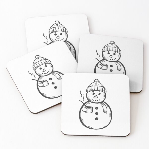 Item preview, Snowman with Coffee Funny Winter Gift 1 designed and sold by OneLine Studio.
