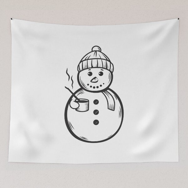 Item preview, Snowman with Coffee Funny Winter Gift 1 designed and sold by OneLine Studio.