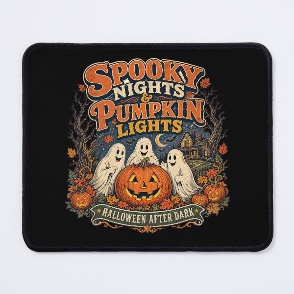Item preview, Spooky Nights Pumpkin Lights Funny Ghost Halloween Design designed and sold by Wilcox PhotoArt.
