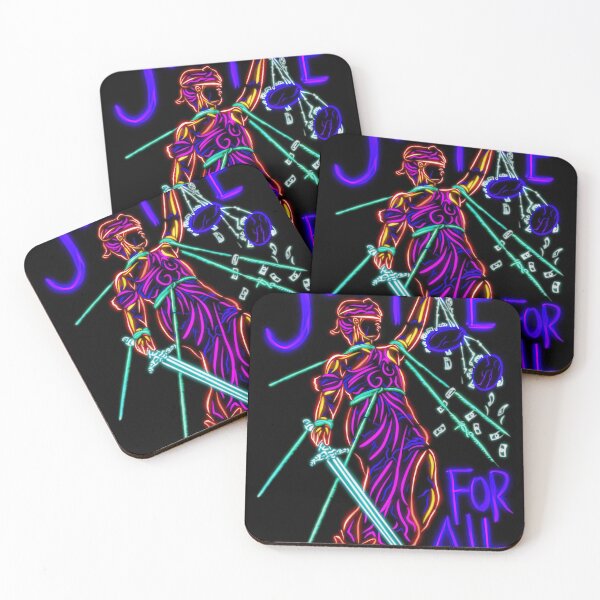 Item preview, Justice For All Neon Popart designed and sold by FrogPaintLab.