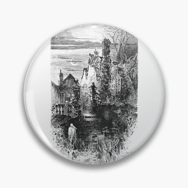 Item preview, Vintage The Haunted House Victorian Gothic Engraving designed and sold by Antique Science Press.