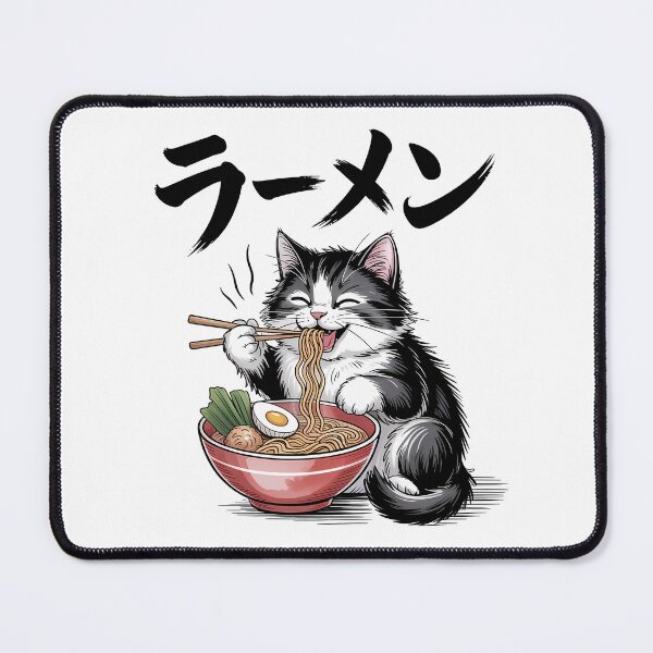 Item preview, Ramen Cat – Cute Cat Eating Ramen Noodles Japanese Design designed and sold by LoFizzy.