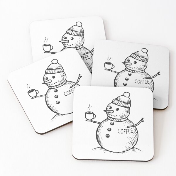 Item preview, Snowman with Coffee Funny Winter Gift 2 designed and sold by OneLine Studio.