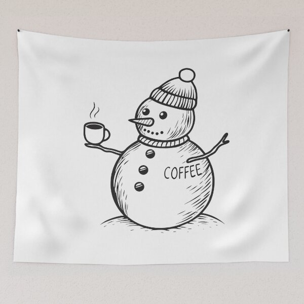 Item preview, Snowman with Coffee Funny Winter Gift 2 designed and sold by OneLine Studio.
