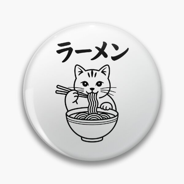 Item preview, Ramen Cat – Cute Cat Eating Ramen Noodles Japanese Design designed and sold by LoFizzy.