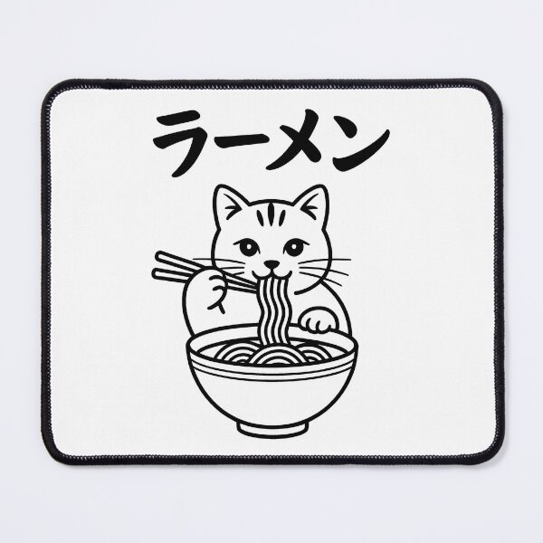 Item preview, Ramen Cat – Cute Cat Eating Ramen Noodles Japanese Design designed and sold by LoFizzy.