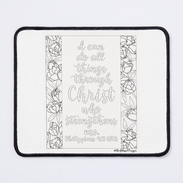 Item preview, Christ Strengthens Me (Color My Heart) designed and sold by BeBlessedPrayer!.
