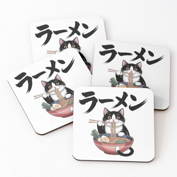 Item preview, Ramen Cat – Cute Cat Eating Ramen Noodles Japanese Design designed and sold by LoFizzy.