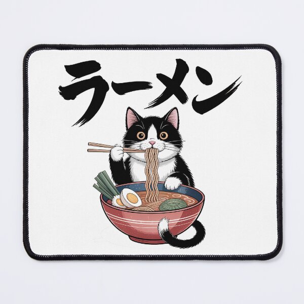 Item preview, Ramen Cat – Cute Cat Eating Ramen Noodles Japanese Design designed and sold by LoFizzy.