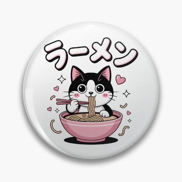 Item preview, Ramen Cat – Cute Cat Eating Ramen Noodles Japanese Design designed and sold by LoFizzy.