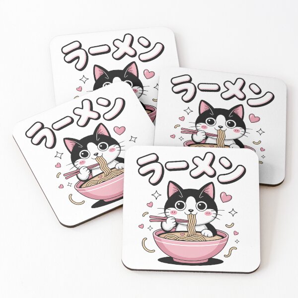 Item preview, Ramen Cat – Cute Cat Eating Ramen Noodles Japanese Design designed and sold by LoFizzy.