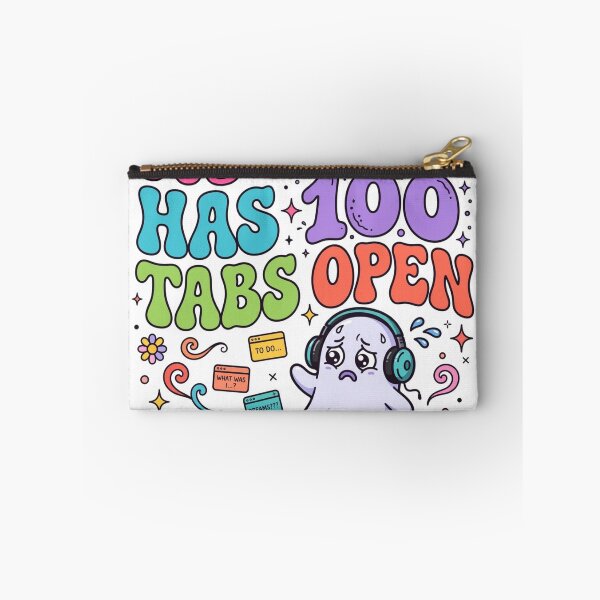 Item preview, My Brain Has 100 Tabs Open - Funny ADHD Anxiety Retro Groovy Design designed and sold by zwnexura.