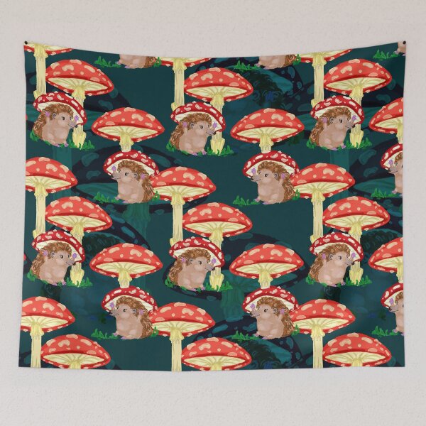 Item preview, Hedgehogs and Toadstools Pattern designed and sold by Antiope33.