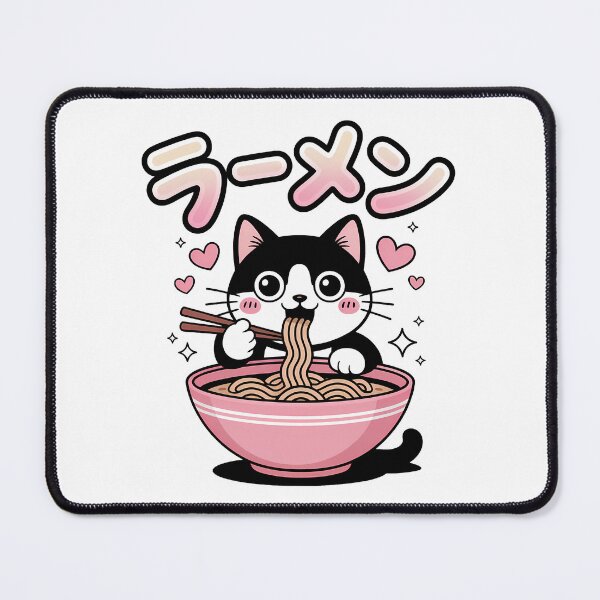 Item preview, Ramen Cat – Cute Cat Eating Ramen Noodles Japanese Design designed and sold by LoFizzy.