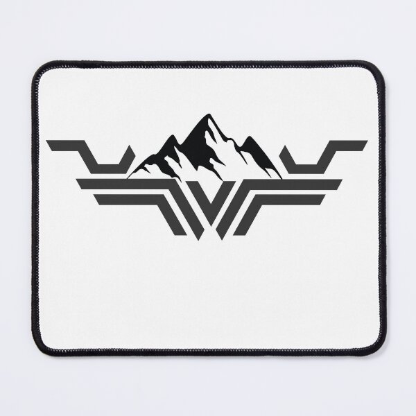 Item preview, Abstract Geometric Mountain Wings Badge Art designed and sold by MHM.