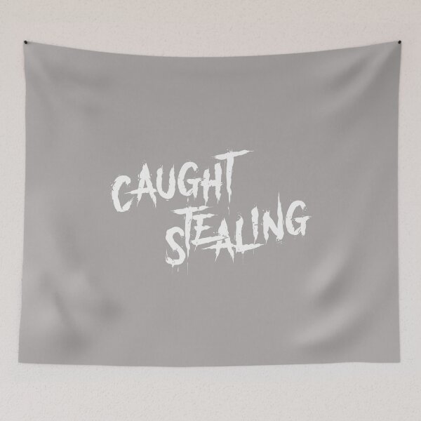 Item preview, CAUGHT STEALING Stencil Typography Shirt-69 designed and sold by TinaBednarek.