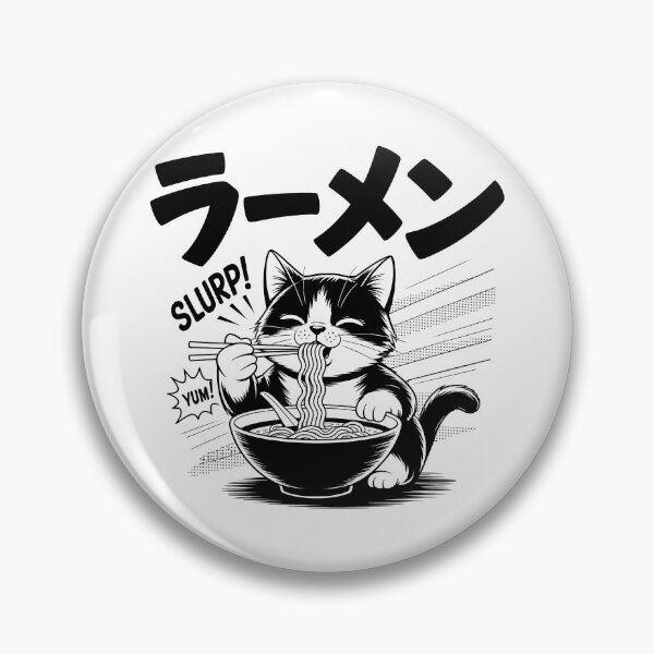Item preview, Ramen Cat – Cute Cat Eating Ramen Noodles Japanese Design designed and sold by LoFizzy.