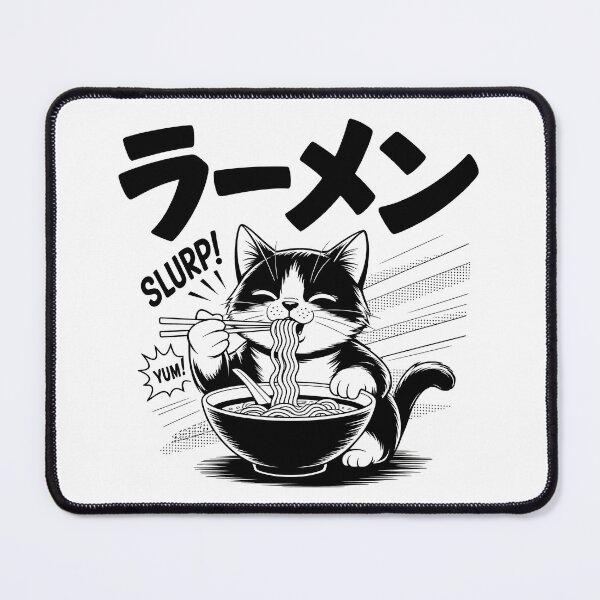 Item preview, Ramen Cat – Cute Cat Eating Ramen Noodles Japanese Design designed and sold by LoFizzy.