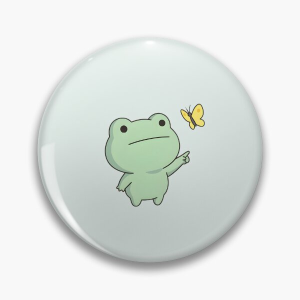 Item preview, Cute Kawaii frog chasing a butterfly designed and sold by pixellm.