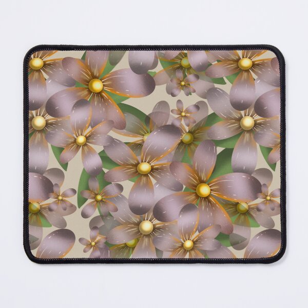 Item preview, Smoky Mauve Wildflowers and Golden Leaves Floral Pattern designed and sold by Almanzart.