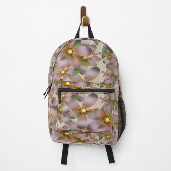 Item preview, Smoky Mauve Wildflowers and Golden Leaves Floral Pattern designed and sold by Almanzart.