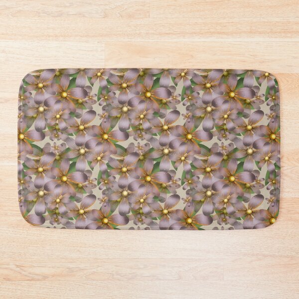 Item preview, Smoky Mauve Wildflowers and Golden Leaves Floral Pattern designed and sold by Almanzart.
