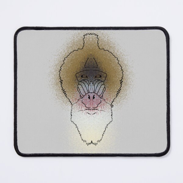 Item preview, Mandrill Monkey Line-art (Brown, Cream, Blue, Red & Black) designed and sold by Burnt_Pikachu.