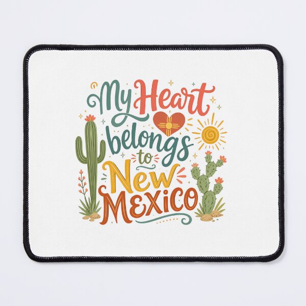 Item preview, My Heart Belongs to New Mexico - Cute Souvenir Travelers Gift for Men Women & Kids designed and sold by Mozaic Clothes.