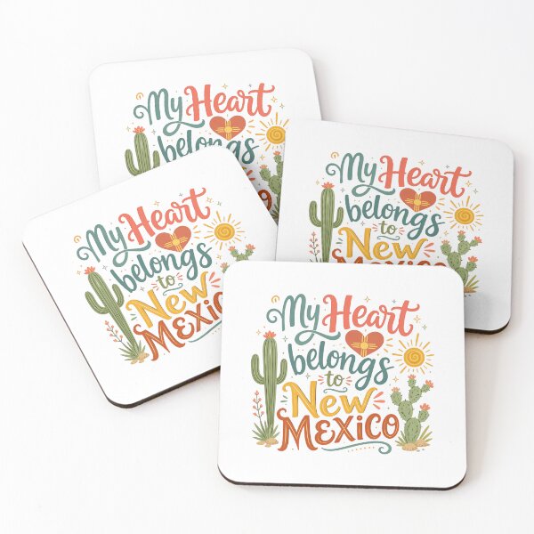 Item preview, My Heart Belongs to New Mexico - Cute Souvenir Travelers Gift for Men Women & Kids  designed and sold by Mozaic Clothes.