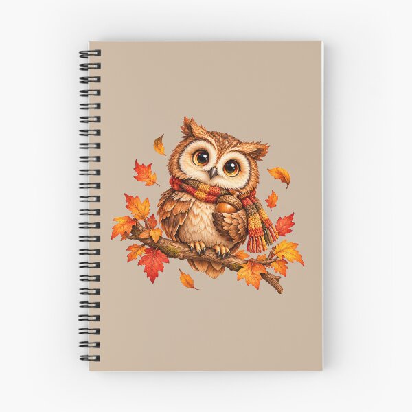 Item preview, Cozy Autumn Owl Wearing a Scarf designed and sold by Safe Haven Pets.