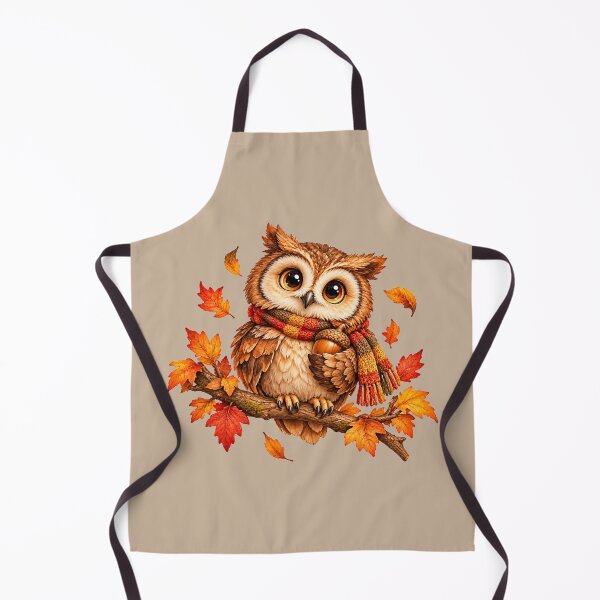 Item preview, Cozy Autumn Owl Wearing a Scarf designed and sold by Safe Haven Pets.