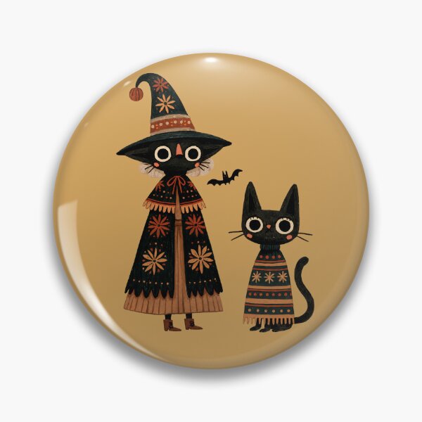 Item preview, Cute Black Cat Witch and Spooky Halloween Kitten designed and sold by MythicMood.