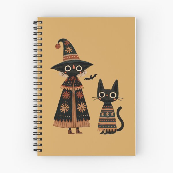 Item preview, Cute Black Cat Witch and Spooky Halloween Kitten designed and sold by MythicMood.