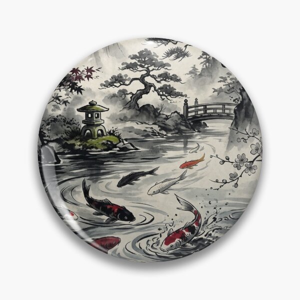 Item preview, Sumi-e Japanese Koi: The Ascending Spirit designed and sold by iris-festival.