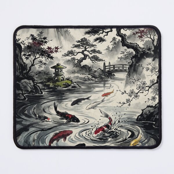 Item preview, Sumi-e Japanese Koi: The Ascending Spirit designed and sold by iris-festival.